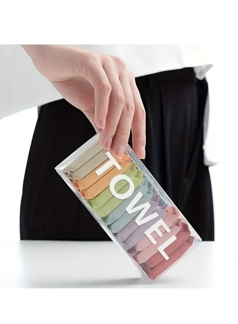 14pcs/set Compressed Disposable Washcloths Travel Portable Cotton Facial Cleansing Towel Thickened Wet And Dry Dual-use - Image 1